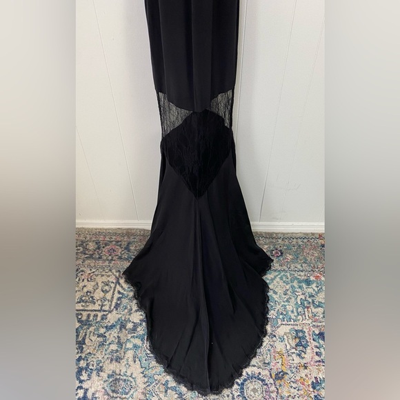 Stone Cold Fox Edwin Black Silk Slip Gown Size XS/S  Maxi Dress Elegant Silk - Picture 6 of 16